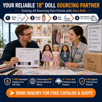 Poupée modèle en peluche personnalisée de 18 pouces avec vêtements de mode sur mesure et tenue éducative pour collections de vente au détail