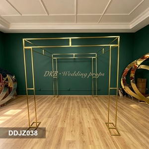 DKB High Quality Golden Metal <b>Backdrop</b> <b>Stand</b> Arch Iron Material Wedding Stage Decor for Parties and Events Hotel Event Decor - Product Image 2