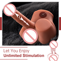 InnerBloom Dildo réaliste vibrant et pénétrant, étanche, sensation de toucher réel, mouvements automatiques, 3 vitesses, 4 fréquences, un seul bouton