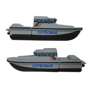 Clé USB créative en PVC souple personnalisée en forme de bateau, 4 Go, 16 Go, 32 Go, 64 Go, étanche, pour événements marketing - Product Image 1