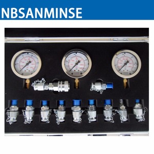 ชุดเกจวัดแรงดัน NBSANMINSE รุ่น SM16256 ชุดอุปกรณ์ไฮดรอลิกพร้อมข้อต่อหลายแบบสำหรับการทดสอบ - Product Image 4