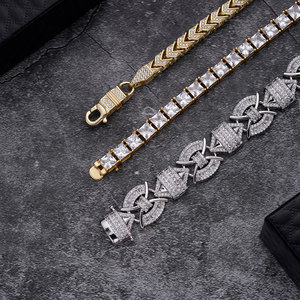 Mayorista de Joyería Hiphop, Cadena Franco de 6mm para Hombre, Totalmente Engastada con Moissanita, Estilo Rapero, Nueva Llegada, Plata S925 - Product Image 6