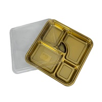 Boîtes d'emballage alimentaire en gros d'usine JS-1104, contenants alimentaires, boîte à sushi, boîte à lunch à emporter à 5 compartiments, boîte bento avec couvercle