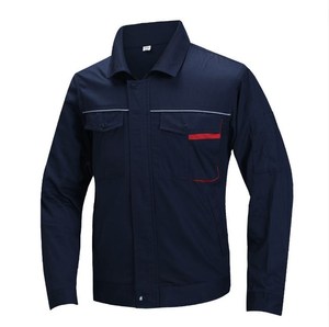 Chemise de travail en gros, veste de travail pour les ouvriers du bâtiment, vêtements de travail industriels, chemise de travail pour les mines, multi-poches, couleur bleue - Product Image 2