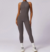 Vêtements personnalisés à séchage rapide, combinaison sans couture à bretelles spaghetti et col rond, ensemble de yoga haute intensité, entraînement physique, sport