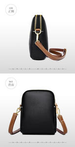 Bolsa de Mensajero Casual Impermeable con Cierre de Cremallera de Cuero PU de Diseño de Lujo para Mujer - Product Image 4