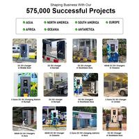 Cargador Rápido de CC Comercial de 82KW-262KW, IP55 Impermeable, CCS CHAdeMO, Estación de Carga para Vehículos Eléctricos, OCPP1.6, Ethernet/4G, 24 Meses