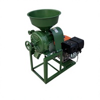 Moulin à grains à double alimentation, disponible avec moteur à essence et moteur électrique, broyeur à haute performance pour maïs, riz, blé et aliments pour animaux