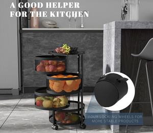 <span class=keywords><strong>Tour</strong></span> <span class=keywords><strong>de</strong></span> <span class=keywords><strong>rangement</strong></span> en métal à 4 niveaux Panier à étagères Organisateur rotatif pour cuisine Support <span class=keywords><strong>de</strong></span> <span class=keywords><strong>rangement</strong></span> sans assemblage <span class=keywords><strong>sur</strong></span> <span class=keywords><strong>roulettes</strong></span> - Product Image 3