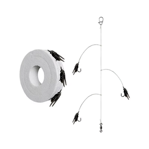 Chaîne de leurre de <span class=keywords><strong>pêche</strong></span> à la mouche réaliste appât souple crochet simple avec Double couche Figure ligne de <span class=keywords><strong>pêche</strong></span> à huit nœuds - Product Image 1