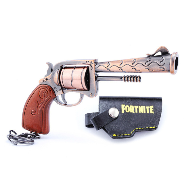 Wholesale Fort Night Game Accessories Retro Revolver Weapon Model Keychain Children's Toy Home Decor
