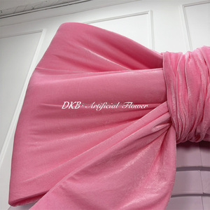 Lazo de terciopelo rosa gigante para decoración de fondo de pared, lazo de tela para bodas, venta al por mayor de fábrica - Product Image 6