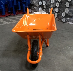 Carretilla de construcción de acero motorizada WB2203 de 60L china con rueda sólida Material de hierro de Metal barato para Kenia Filipinas - Product Image 2