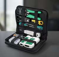 Kit d'outils réseau informatique RJ45/12/11 – Pince à sertir, dénudeur et testeur de câbles pour réseaux LAN