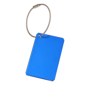 中国の新年旅行荷物タグステンレス鋼ループ名IDカードスーツケースアルミ金属とロープバッグラベル付き - Product Image 3