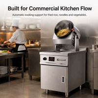 Machine à faire sauter automatiquement, robot de cuisine électrique commercial, wok à tambour, poêle antiadhésive pour restaurant, cuisine