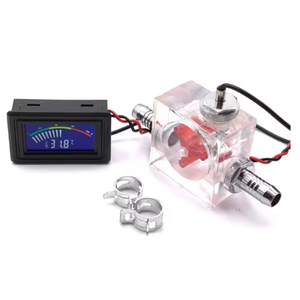 用于液体冷却器的带发光二极管显示屏的热耐用三路流量计温度计 - Product Image 4