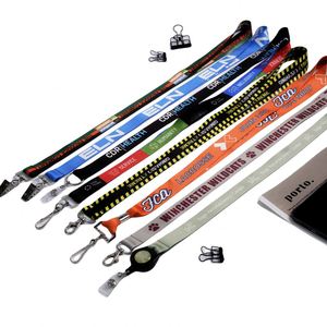 Bestom Custom Logo <b>Lanyard</b> <b>Polyester</b> ID Card Holder with Hook Accessory - Product Image 1