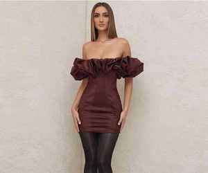 Nuovo Elegante Mini Abito da Donna Pieghettato da Sera <span class=keywords><strong>Clubwear</strong></span> di Tendenza Sexy da Donna Tinta Unita a Fascia Senza Spalline Aderente - Product Image 6