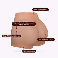 Culotte Rembourrée Femme Quotidienne en Silicone, Rehausseur de Hanches Épais, Grand Fessier, Doux Sous-vêtement Gainant, Non Adhésif, pour Travesti