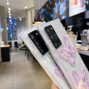 3D Bling Paillettes Broderie papillon étui Souple Pour <span class=keywords><strong>Samsung</strong></span> S20 Plus A50 <span class=keywords><strong>A10</strong></span> A51 A71 A20 A30 A21 A31 a41 A01 couverture arrière - Product Image 5