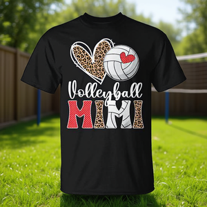 Camiseta de voleibol Mimi para abuela de jugador, diseño con estampado de leopardo - Product Image 3