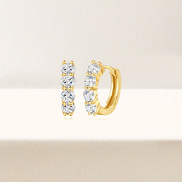 Boucles d'oreilles créoles classiques 14K Nouvelle arrivée Bijoux en laiton
