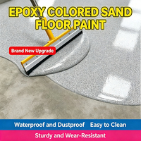 Revêtement de sol autolissant en sable coloré époxy, peinture décorative pour sols, revêtement de sol haute dureté et peinture, système de finition en sable coloré