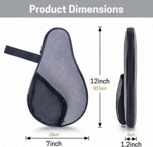 กระเป๋าใส่ไม้ปิงปองแบบพกพา กันน้ำ สำหรับเดินทางเล่นกีฬา ใส่ไม้ปิงปองได้ 2 อัน และลูกปิงปองได้ 5 ลูก - Product Image 2