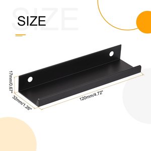 Tiradores de dedo de aluminio para gabinetes de cocina Tiradores de borde negro Tiradores de gabinete de dedo negro mate - Product Image 4