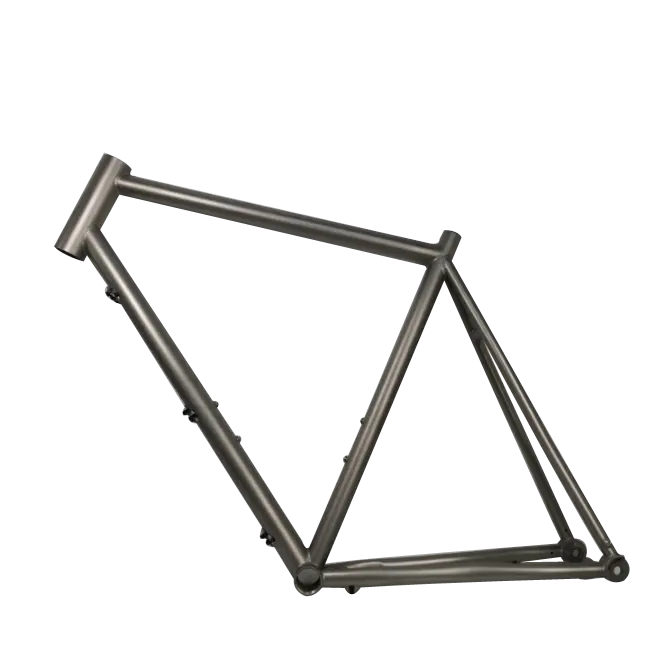 Sandblasted titanium material cross bike frame