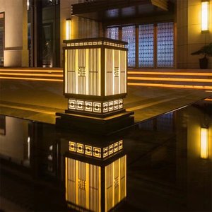 โคมไฟเสาสแตนเลส LED E27 แบบกึ่งฝัง สำหรับสวนกลางแจ้ง วิลล่า รั้วบ้าน - Product Image 1