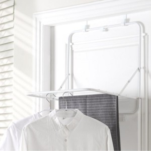 Porte-vêtements mural pliable blanc pour chambre et salon - Product Image 2