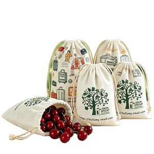 Wholesale Reusable Customized Premium Cotton <b>Linen</b> Gift Drawstring Bag Small Dust Pouch - Product Image 1