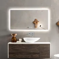 Dracaubolen-miroir rectangulaire intelligent IP 66, étanche, rétroéclairé, éclairage mural de salle de bains, miroir avec lumières, meilleure vente