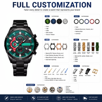 Montre chronographe à quartz pour homme CURREN 8402 avec logo personnalisé, bracelet en acier, montre sport pour affaires, aiguilles lumineuses, affichage de la date, OEM ODM