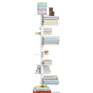 Modern <b>White</b> Ladder <b>Shelf</b> 7-Tier <b>Metal</b> Bookcase Freestanding Space Saving Living Room Furniture Minimalist Design - Product Image 4