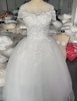 2024 nouveau luxe haute qualité robe de mariée perlée robe de bal princesse robe de mariée en dentelle blanche