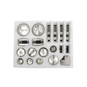 Garnitures de quincaillerie de <span class=keywords><strong>cabine</strong></span> de douche ensemble de portes coulissantes sans cadre chromé - Product Image 3