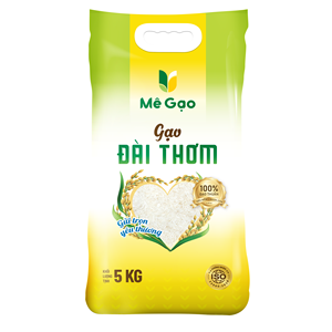 Sac de 5 kg de riz blanc aromatique doux OEM/ODM, parfumé Dai Thom, 8 variétés, long grain, 5 % de brisure, en vrac, durée de conservation de 12 mois, HACCP - Product Image 1