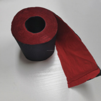 Vente en gros Rouleau gaufré pour salle de bain Papier toilette noir bon marché Rouleau de papier toilette couleur tissu imprimé