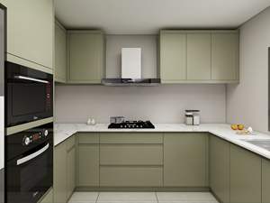 Juego de Gabinetes de Cocina Modernos Pequeños de PVC/Laca a Medida, con Revestimiento de Vinilo, de Proveedor de Guangdong - Product Image 2