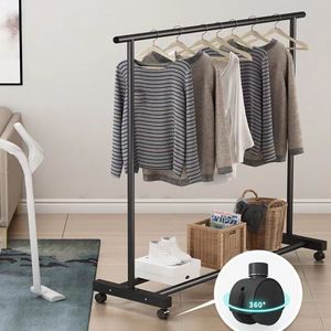 Tendedero de ropa de pie con barra única telescópica portátil para dormitorio y uso doméstico - Product Image 3