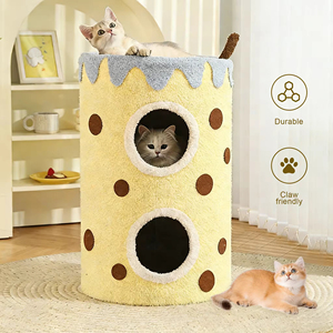 Tour griffoir multi-niveaux en sisal personnalisée OEM pour grands chats – Vente en gros pour animaleries - Product Image 1