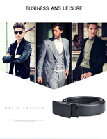 Promotion d'usine : Ceinture automatique pour homme en PU résistant à l'usure avec boucle métallique, ceintures en cuir PU pour homme, idéale comme cadeau