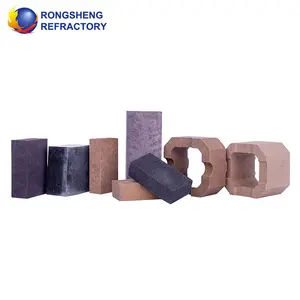 Cement Kiln Refractory Magnesia Brick Manufacturer Strong Resistance Alkaline Slag Magnesia Fire Brick For Furnace Lining