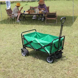 Premium Outdoor 4-wheeled Trolley Cart Camping Beach Folding Wagon Cart