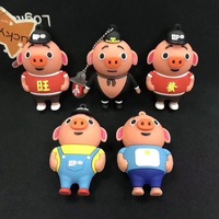 Memoria USB de animales de PVC de alta calidad personalizable 2D 3D PVC USB Memory Stick para regalos promocionales de negocios Pendrive
