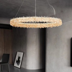 [Crystal Forest] <span class=keywords><strong>Lustre</strong></span> moderne, luxe léger, naturel, décoration simple pour salon, éclairage complet pour salle à manger et chambre. - Product Image 1
