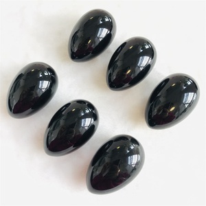 Vente en gros Oeuf en cristal d'obsidienne noire avec force vaginale naturelle et sûre pour femme - Product Image 1